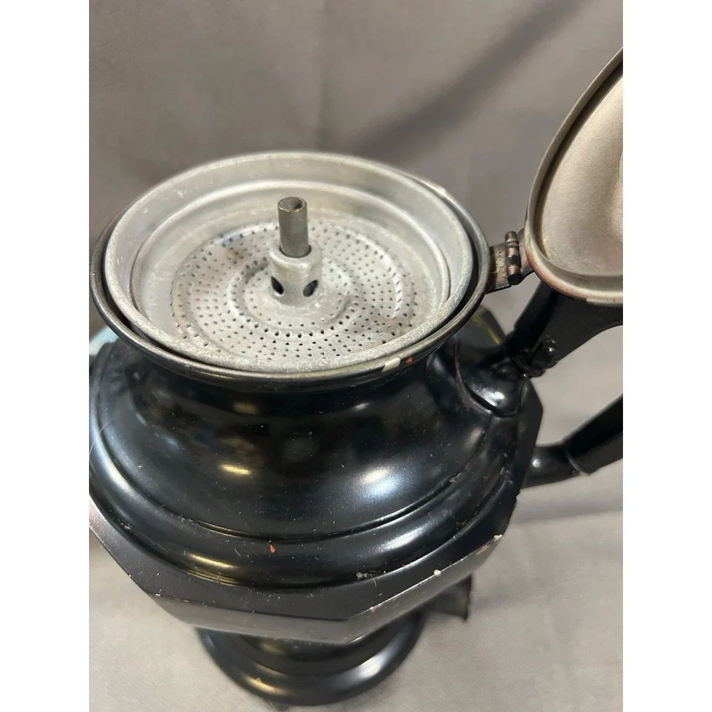 VTG SAMOVAR POT BEAUTIFUL SCENE ‎ DECOR NO PLUG (2519)